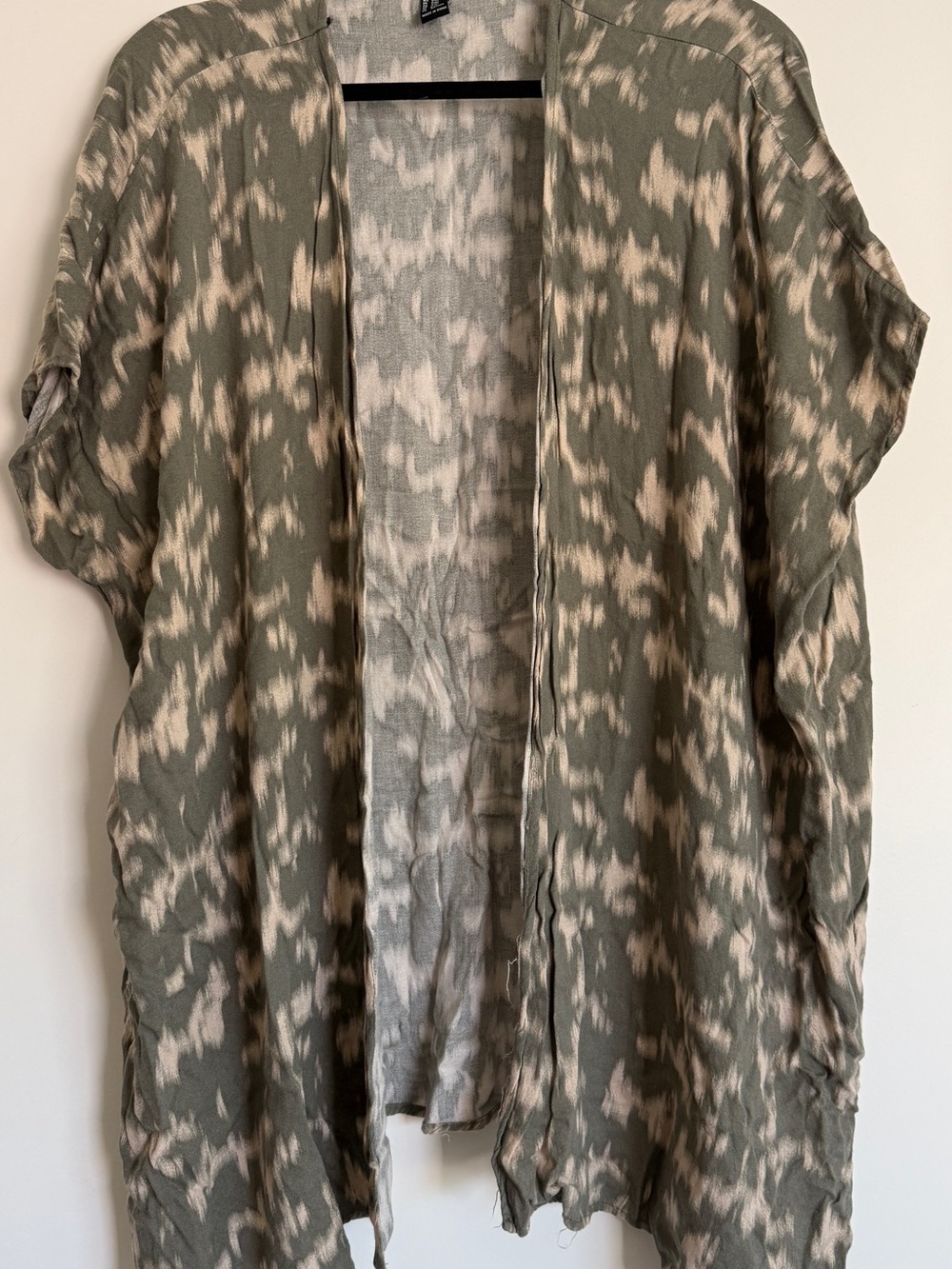 Forever 21 Olive and Cream Open-Front cardigan